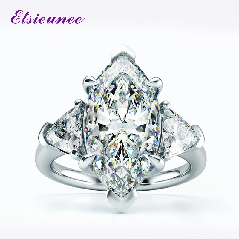 

Кольцо женское из серебра 100% пробы с цитрином и муассанитом