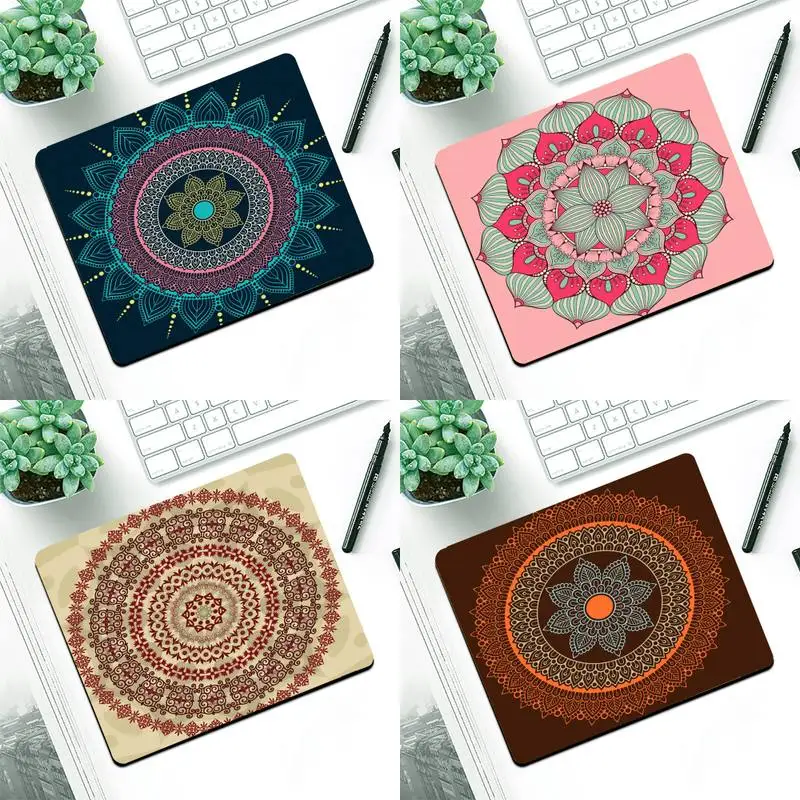 

FHNBLJ, заводская цена, новинка, популярный винтажный богемный игровой Настольный резиновый коврик для мыши для ноутбука, маленький коврик для...