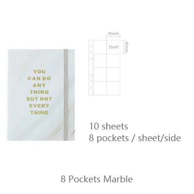 8 pockets marble Креативный фотоальбом А6, Свадебный детский альбом для записи семейной памяти, альбом для скрапбукинга ручной работы, проект жизни, фотоальбом с отрывными листами - Цвет: 8 pockets marble