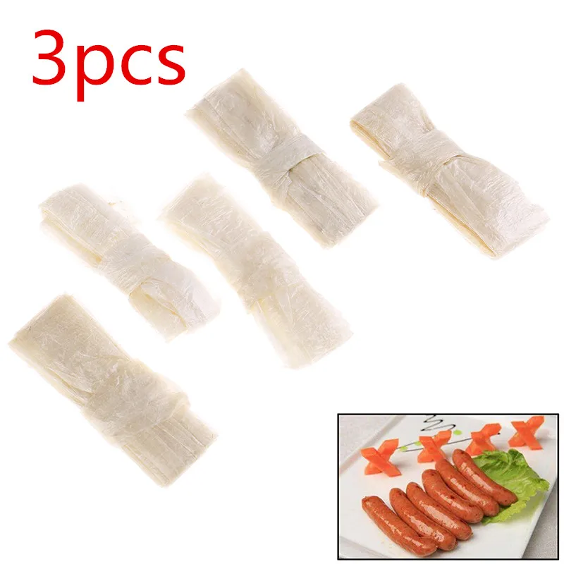 

3pcs Dry Sheep Casing Caliber 28mm-30mm Natural Sheep Sausage Cover, Sausage Skin, Kitchen Sausage Packaging Tools
