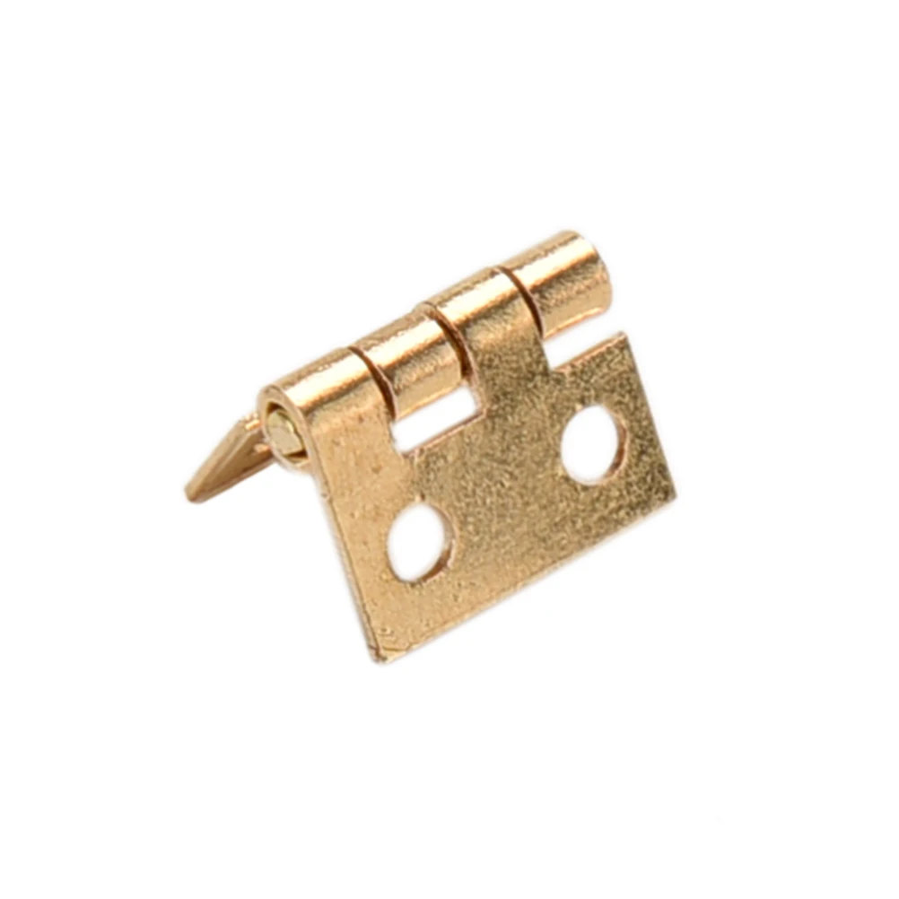 

20pcs Cabinet Door Hinges Brass Plated Mini Hinge Small Decorative Jewelry Wooden Box Furniture Accessories 8mm*10mm