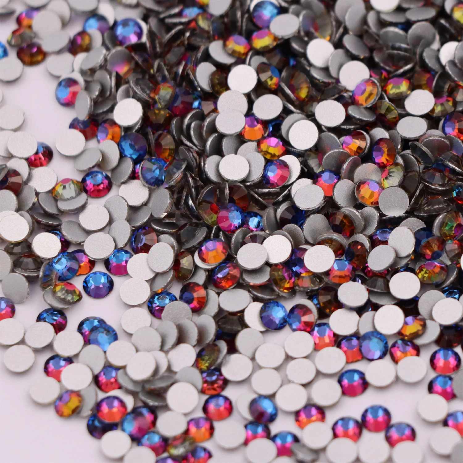 

High Quality ss3-ss30 Blue Rainbow Non Hotfix Rhinestones Glue On Flat Back Crystals Strass Stones DIY Crafts Garments