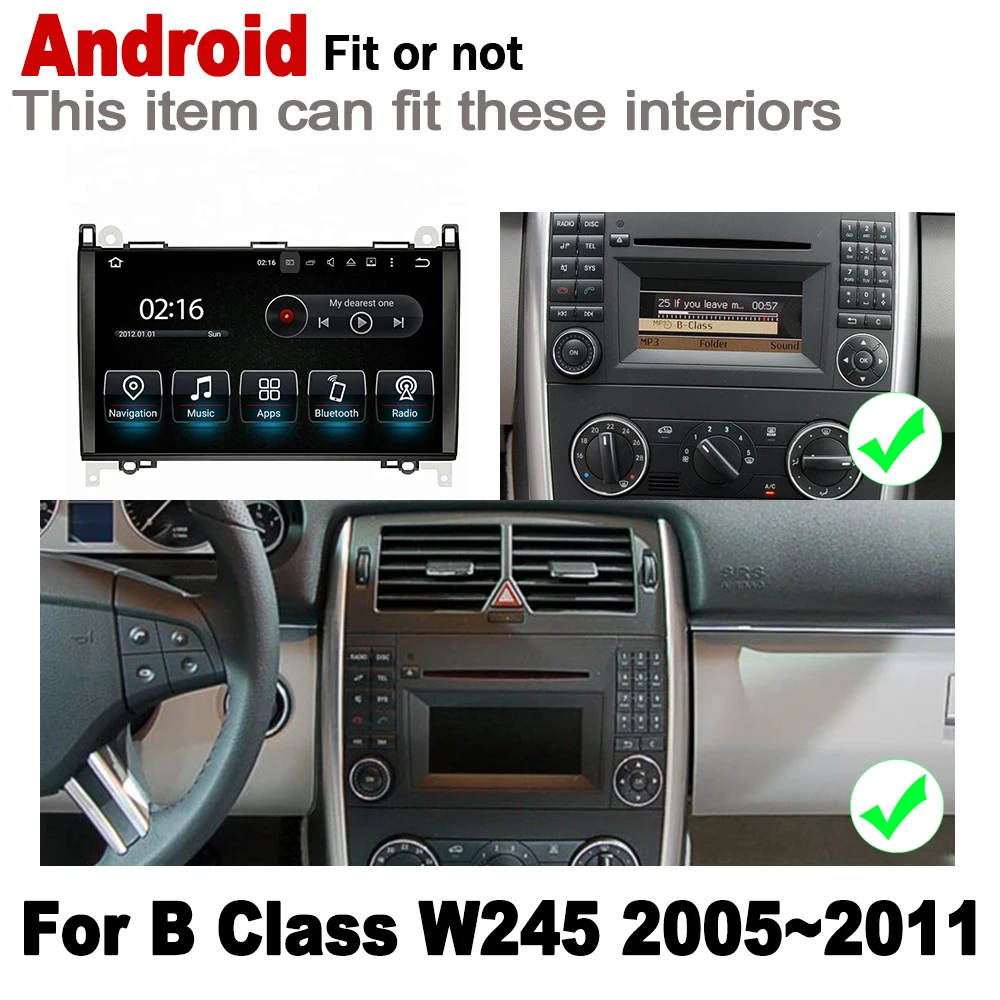 Android 7 0 up IPS Автомобильный плеер для Mercedes Benz B Class W245 2005 ~ 2011 NTG оригинальный стиль радио gps навигация Bluetooth
