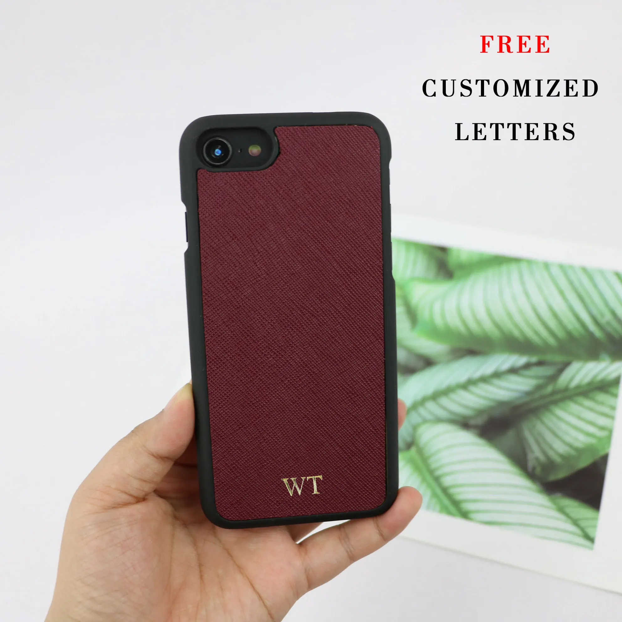 Новинка модный кожаный чехол для телефона sафьяно iphone 8 лидер продаж бесплатный