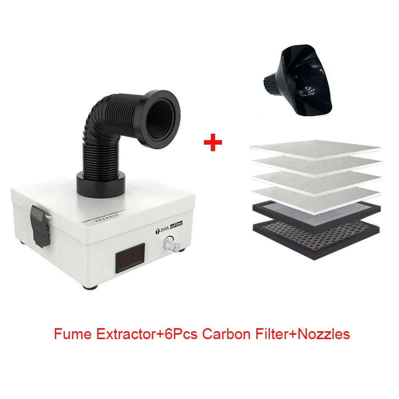 2UUL uuFilter Fume Extractor Desktop Soldering Smoke Purifier 3 Layer Filter Dust Purification System for Phone Welding Repair