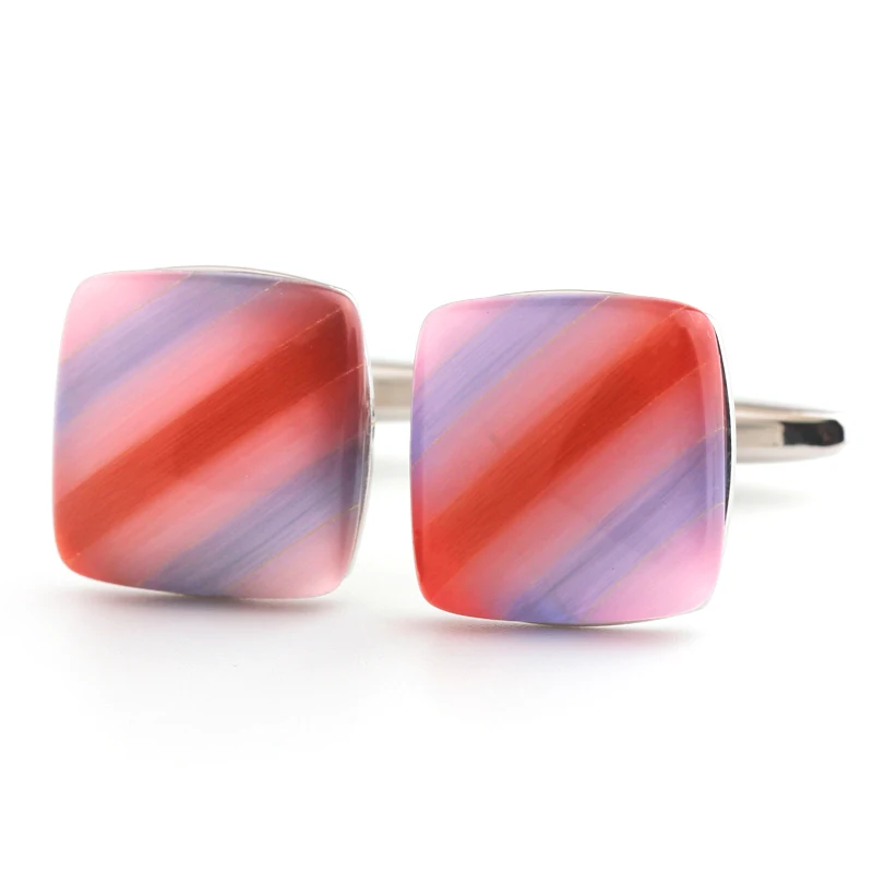 Высококачественные мужские рубашки запонки квадратные драгоценные Камни