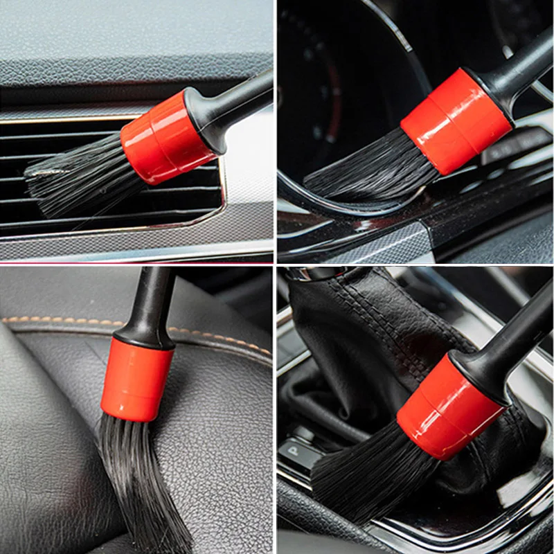 

5pcs Detailing Brush Set Car Interior Detail Brush For Car Cleaning Dashboard Air Outlet Wheel Brush Auto Detail Tools Car Wash