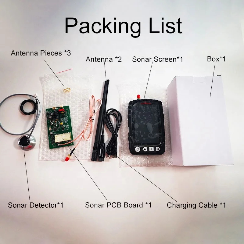 

Boatman Portable Sonar Fish Finder For Fishing Bait Boat 5-15V Range Power Supply 300 Meter Range Smooth Refresh