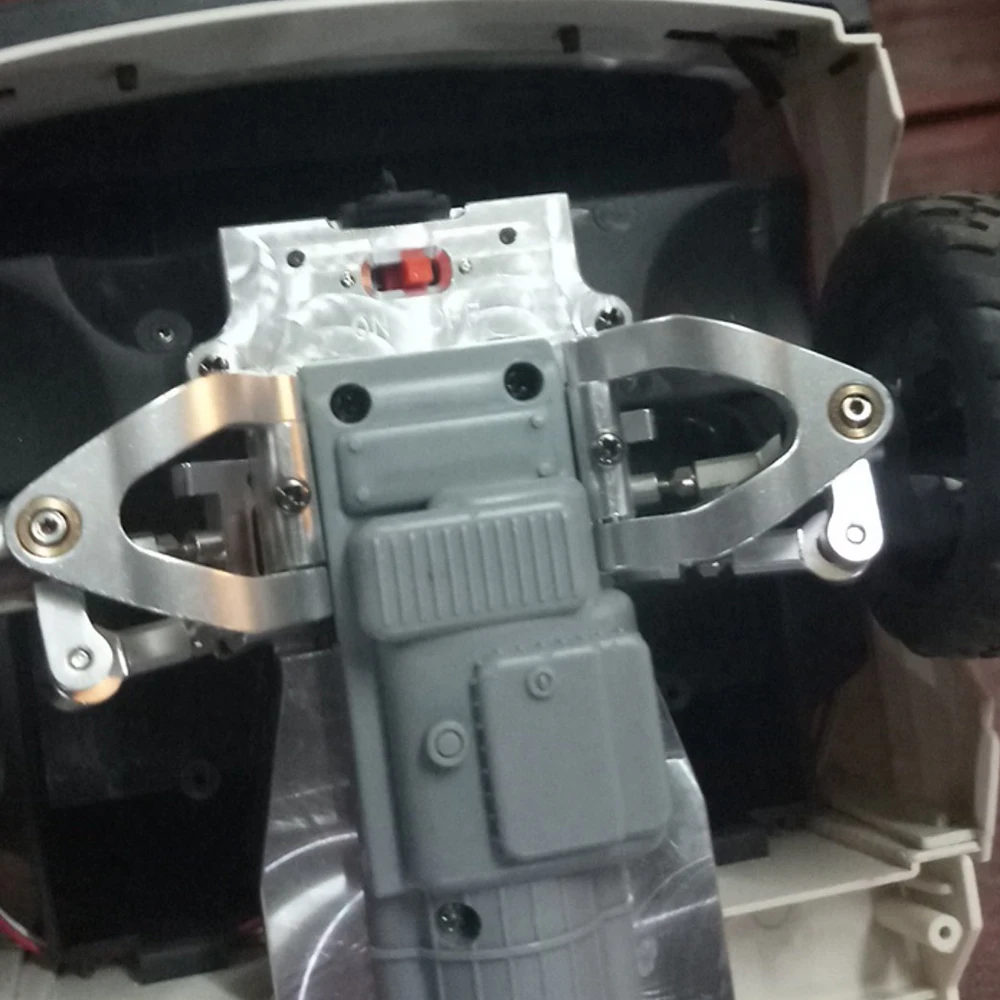 1/10 RC Car WPL D12 CNC Metal superior inferior brazo oscilante taza de direcci&oacute;n nudillo Hex adaptador juego de rodamientos piezas de actualizaci&oacute;n-4