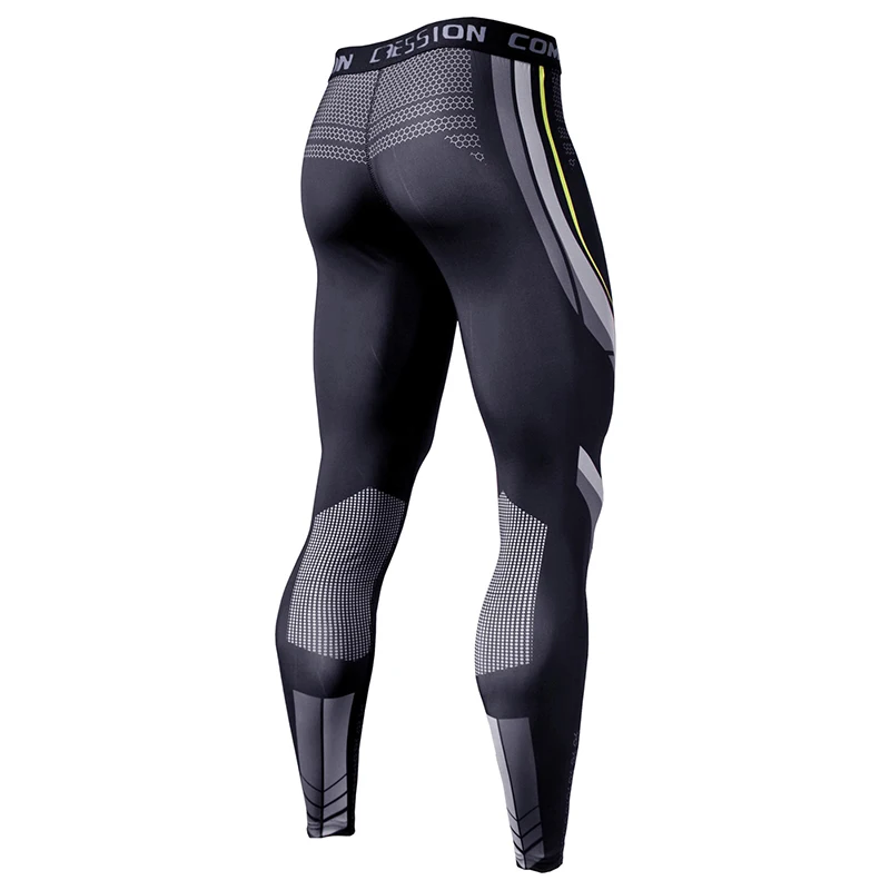 Compression Men's Leggings Fitness Quick-drying Sports Gym Tights Men Running Stretchy Bodybuilding Jogging Pants Rash Guard