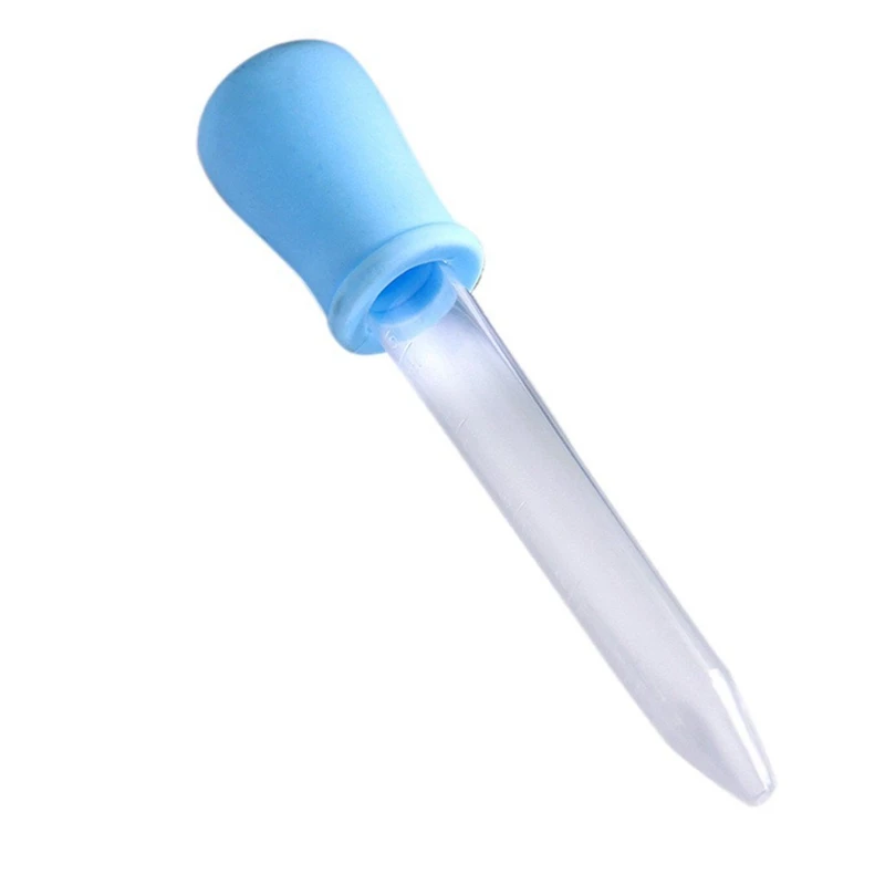 

5 мл прозрачные Пластик пипетки жидкое лекарство флакон-капельница синего цвета для малышей