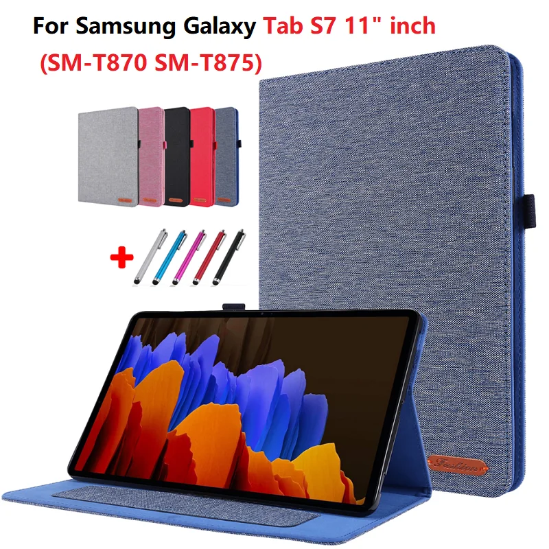 Чехол для Samsung Galaxy Tab S7 11 дюймов 2020 SM T870 T875 тонкий с откидной крышкой ковбойский