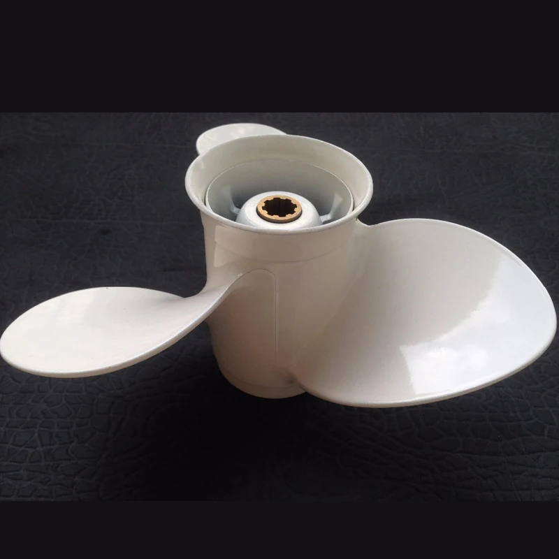 

in white auto parts Marine Boat Ship 9 1 / 4x11 For 8-tooth Spine Aluminum Propeller 15hp 9.9hp accessory