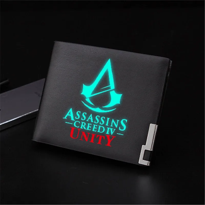 Новое поступление, кошелек для игры Assassins, черная светящаяся Сумочка унисекс, подарок для подростков, Модный стильный мужской кошелек из искусственной кожи - Color: Style3-S-Luminous