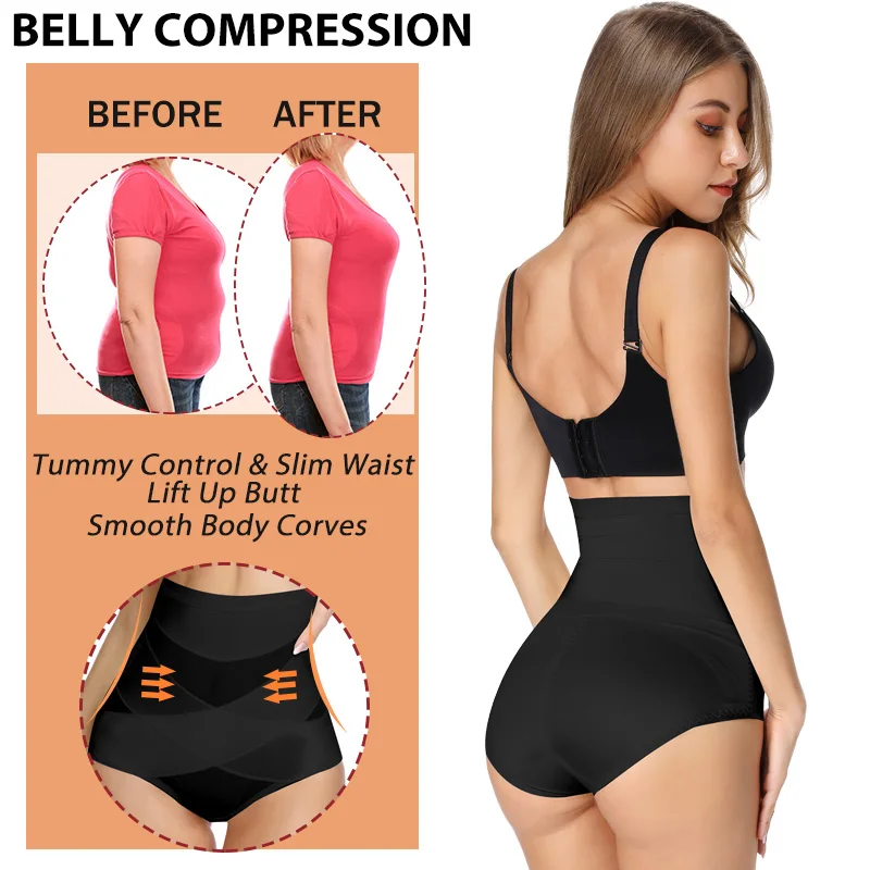 Трусики с высокой талией для коррекции фигуры дышащие трусы Утягивающие трусики