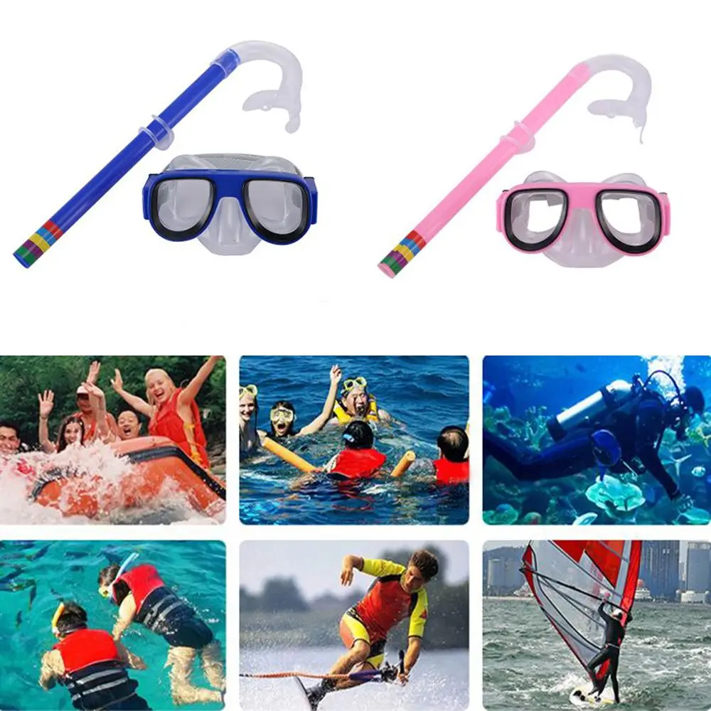 Детская безопасная маска для подводного плавания + трубка набор водных видов