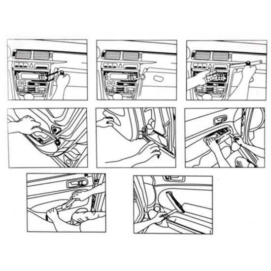 4 шт. автомобильный радиоприемник дверной зажим панель отделка снятие аудио
