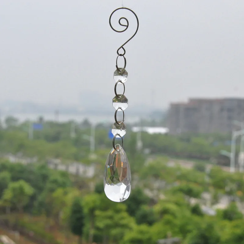 20 шт. хрустальные бусины подвеска гирлянда прозрачное стекло хрустальная люстра