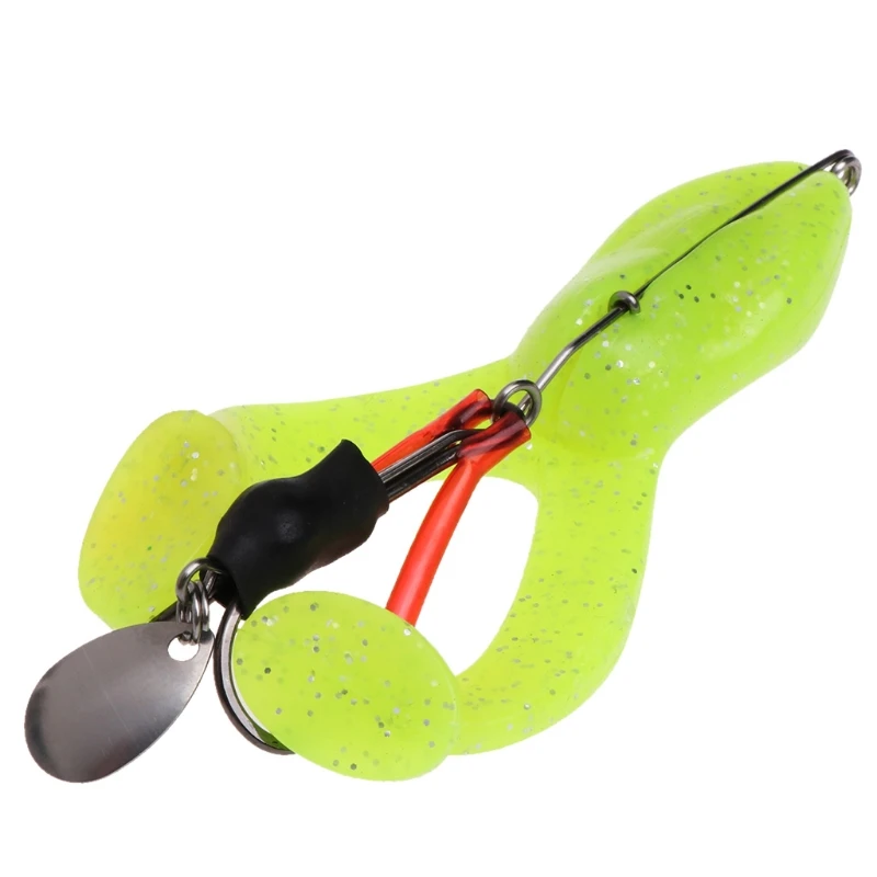 

Fishing Bait Artificial Frog Soft Lure Anti Hanging Crankbait 9cm17g Sequin Hook