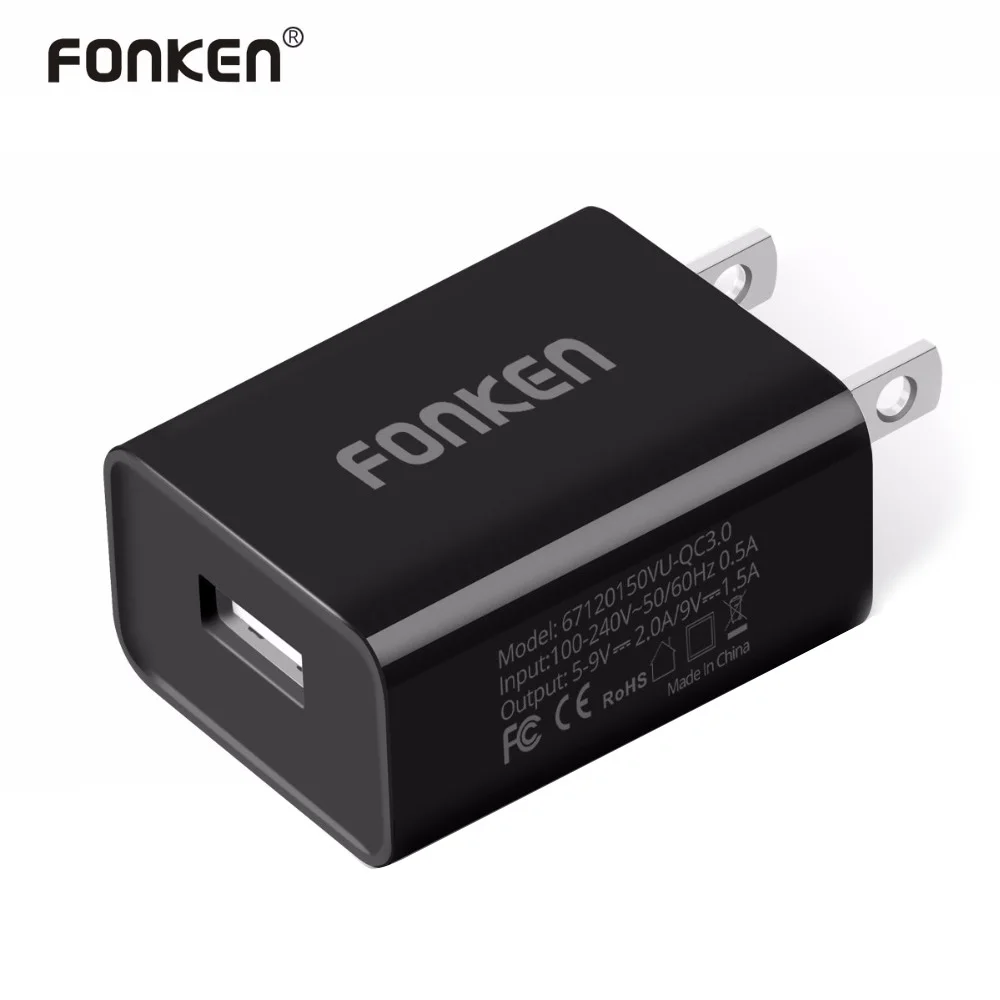 Зарядное устройство FONKEN QC3.0 с USB портом 18 Вт|fast charger|charger quickus usb charger |
