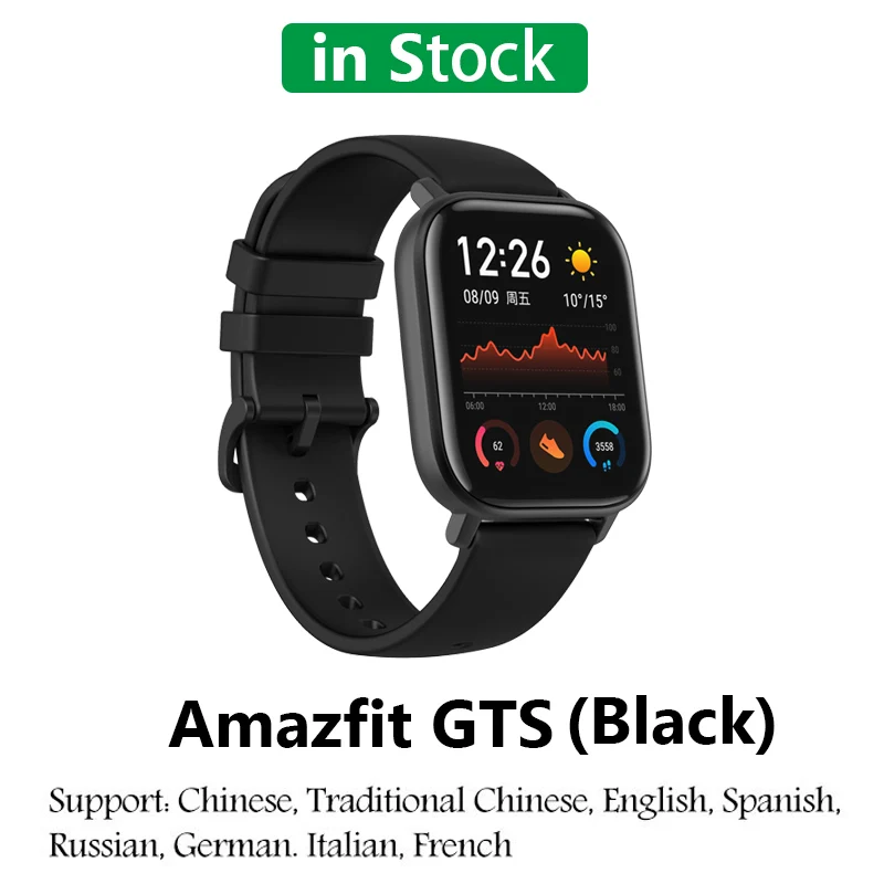 [] глобальная версия Amazfit GTS Смарт часы 5ATM водонепроницаемые 14 дней батарея huami gps спортивные часы для xiaomi IOS Телефон - Цвет: Серый