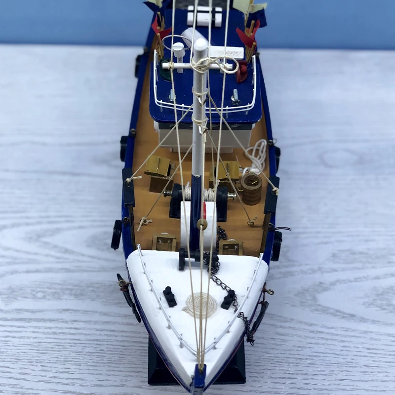 Новая белая рыболовная лодка LUCKK модель корабля 38 см 3D деревянная сборка парусная