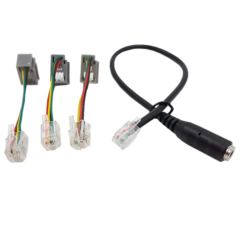 

4P4C RJ9 кабель, 3,5 мм гарнитура для смартфона к кабелю адаптера RJ9, Переходник кабеля для IP-телефонов и плантроников
