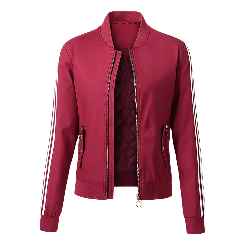 

New Women's Flight Jacket Baseball Jacket High Quality Slim Windbreaker Padded Fall Winter Jacket Fashionable Casual Ladies Coat