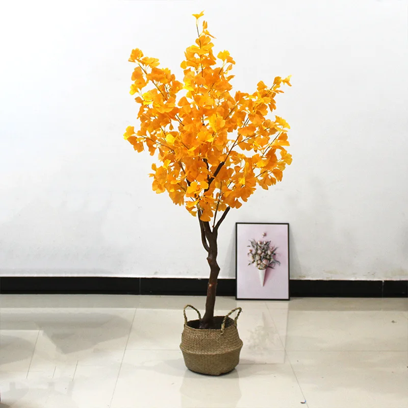 Искусственные растения 160 см дерево гинкго карликовое в горшке Искусственный