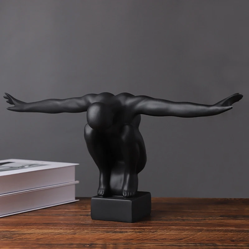 

1 шт. фигурка спортсмена для дайвинга, гимнастика, скульптура спортсмена в скандинавском стиле, человек, раздвижные руки, статуя, гимнастика,...