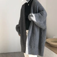 womens chunky popcorn cardigan oversized open front boyfriend batwing long sleeve fuzzy knit sweaters