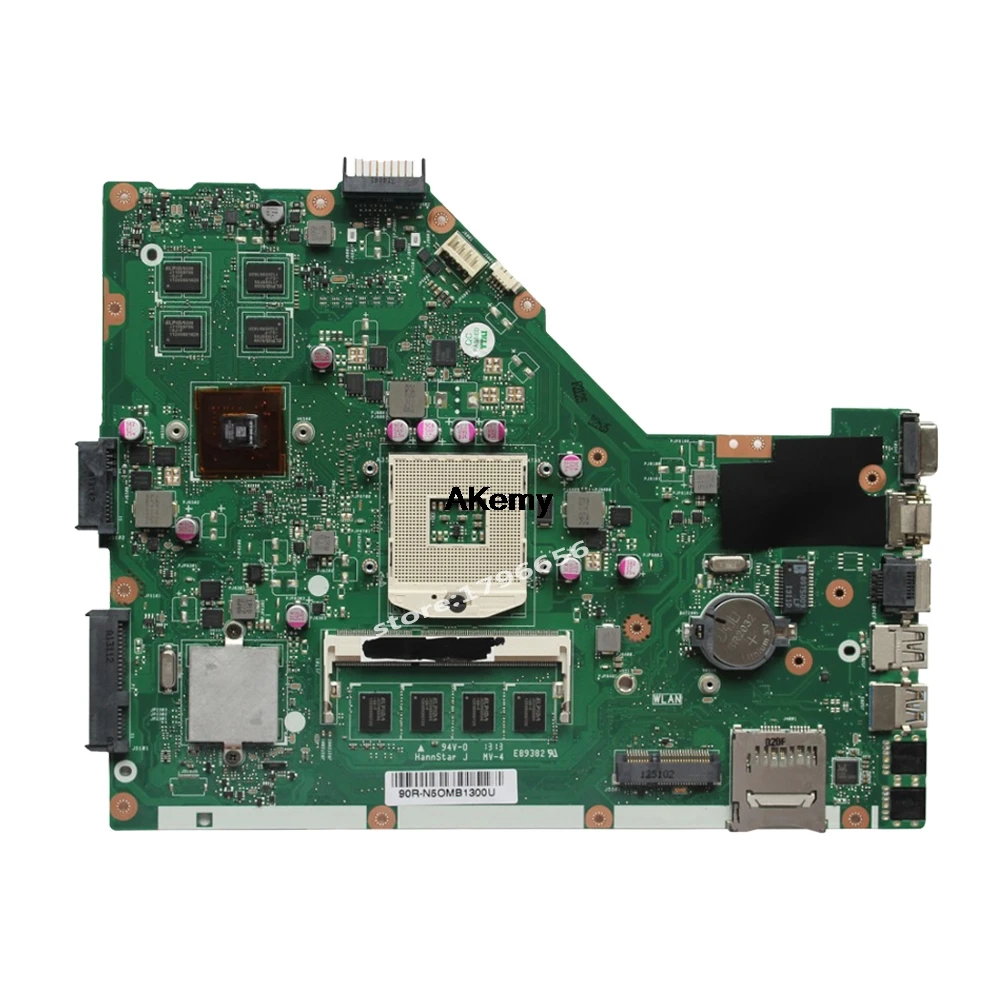 Материнская плата X55VD Asus X55V REV2.0 REV2.1 материнская для ноутбука с GT610M + 2 Гб тестовая