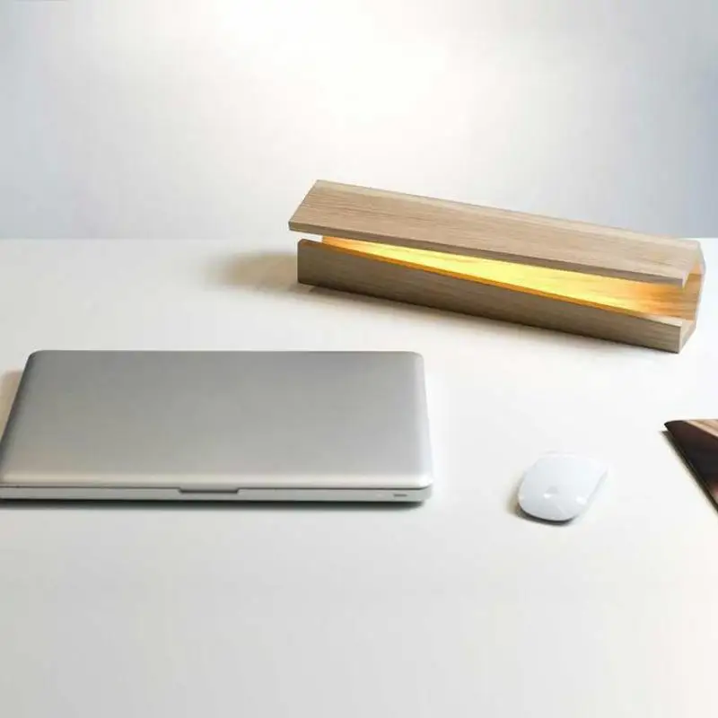 Usb светодиодный Ночной светильник внешний аккумулятор Деревянный для детей