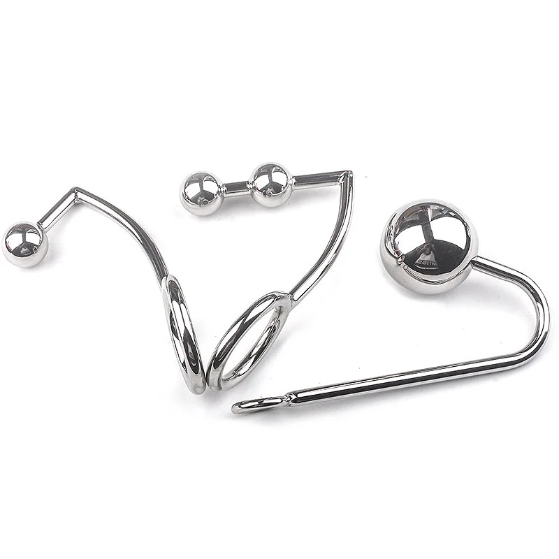 Samox Stainless Steel Anal Hook Prostate Massage Gay Butt Plug with Ball Metal Dilator Sex Toys for Men and Women | Красота и