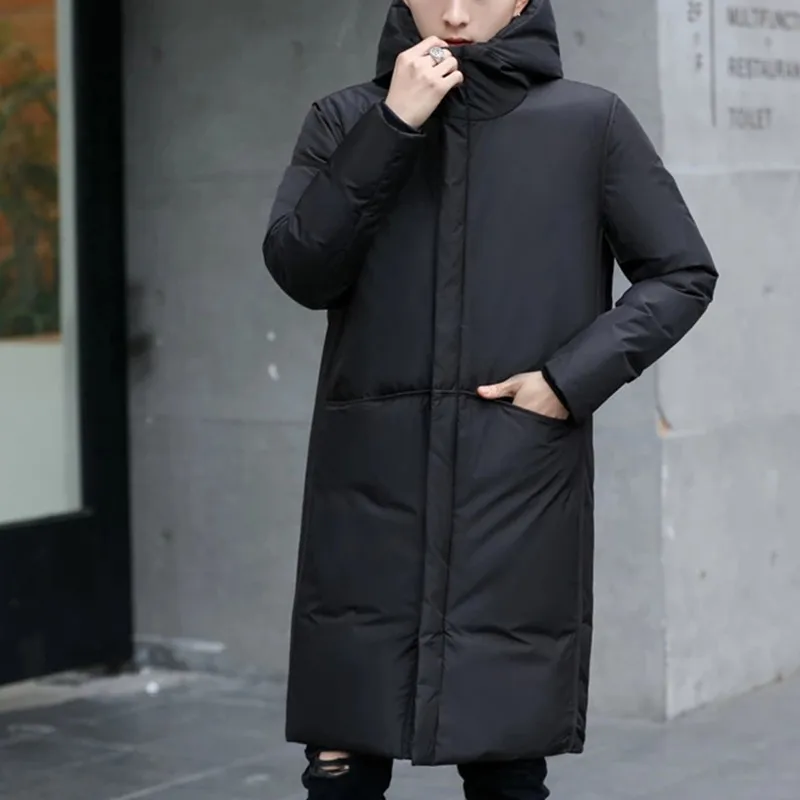 

Новинка 2021, толстая зимняя мужская хлопковая куртка, одежда с капюшоном, черное, Гари, длинное, теплое, белое, повседневное, хлопковое пальто,...