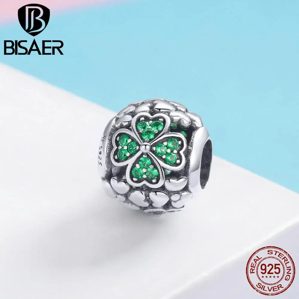 BISAER, 925 пробы, Серебряное сердце, гравировка, сердце, бусины, талисманы, подходят для женщин, очаровательный браслет, аутентичное серебро 925, ювелирное изделие