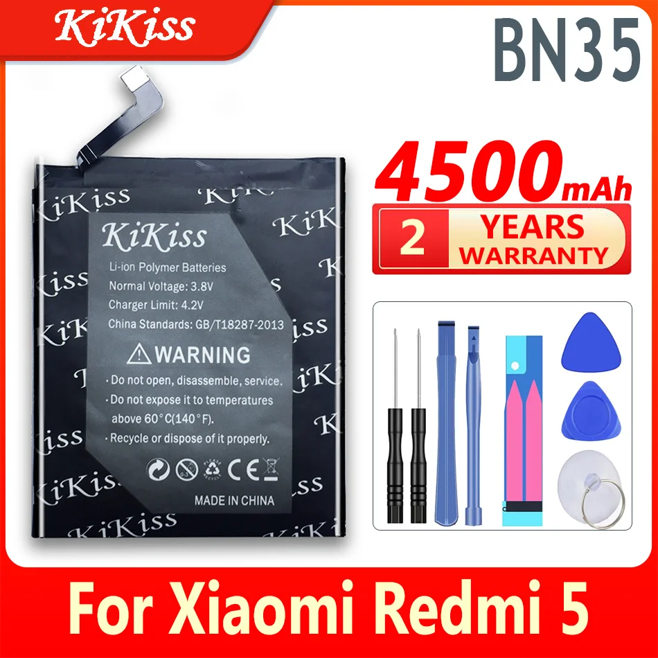 

4500mAh BN35 Phone Battery For Xiaomi Redmi 5 Redmi5 BN 35 BN-35 Cell Phone Batteries + Gift Tools