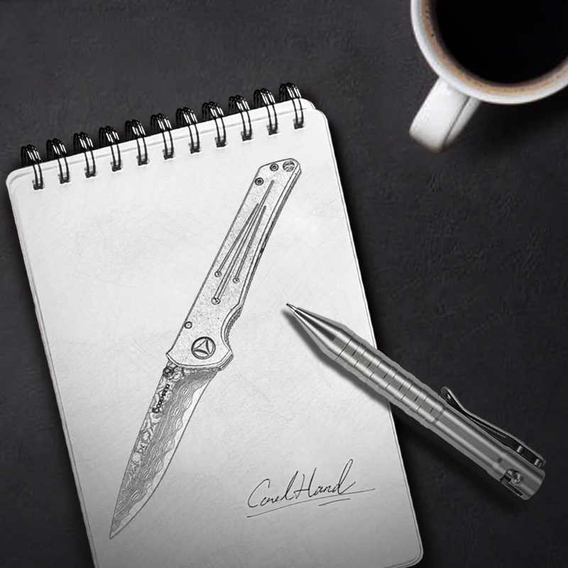 spesifikasi Baut Pena Taktis Titanium Alloy Portable EDC Pertahanan Diri Pulpen Metal