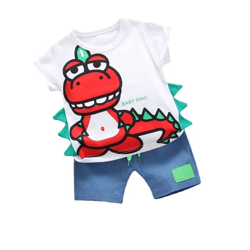 

Fashion Children Cotton Clothing Sets Summer Baby Boys Girls Cartoon T-shirt Pants 2Pcs/Sets New Toddler Casual Tracksuits