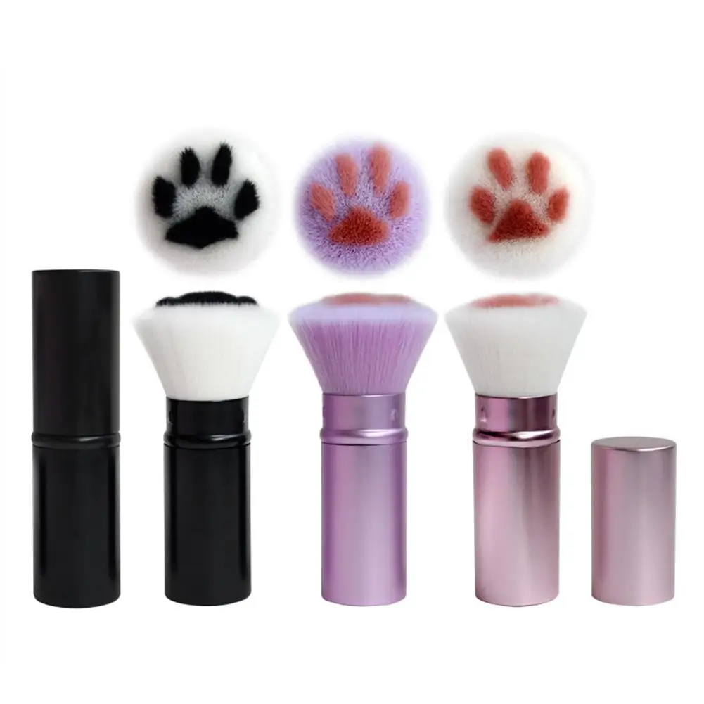 

3 Colors Japanese Style Retractable Brush Portable Cute Cat's Claw Multifunctional Makeup Brush Blush Brush Loose Powder Brush
