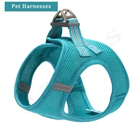 flexible reflect dog vest harnesses leash type walking for small medium no pull dog harness leash set reflector belt pet supply