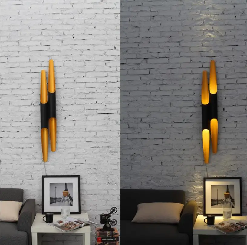 Креативный современный настенный светильник в форме бамбука бра светодиодное