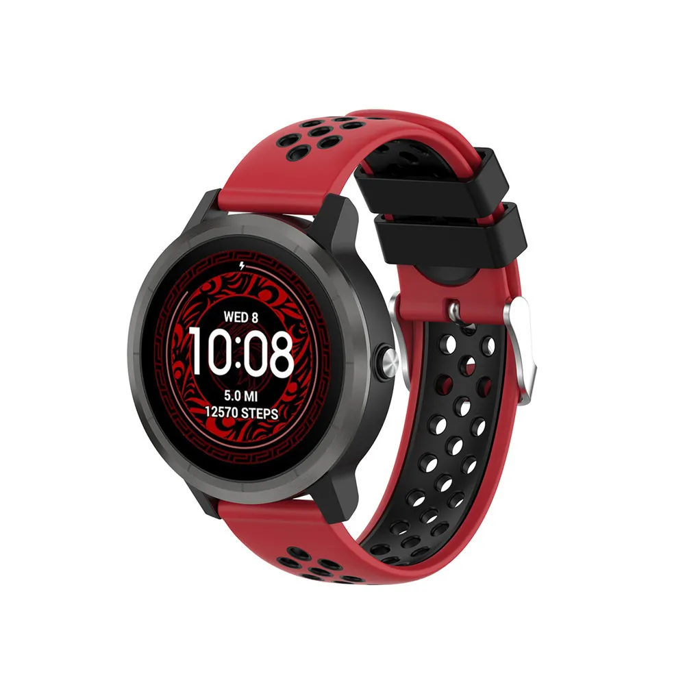 Силиконовый ремешок 20 мм для Garmin VIVOMOVE 3/HR Sport для samsung Galaxy Watch 42 мм R815 для Timex Weekender/Expedition