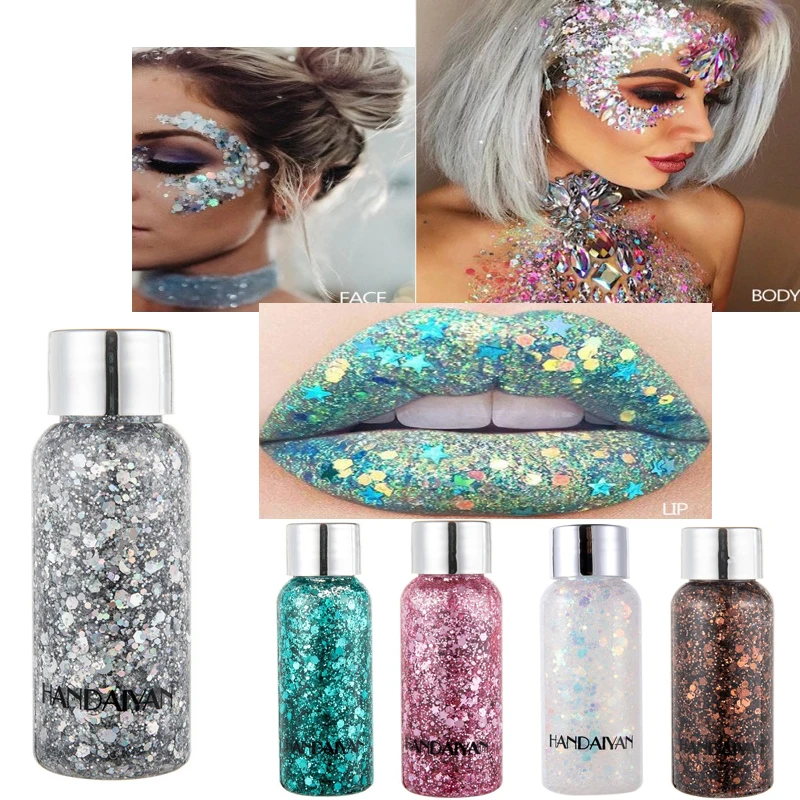 Голографические Сияющие тени для век русалки гелевые жидкие Блестки лица