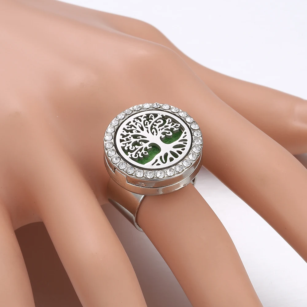 Новый ароматерапия ювелирные изделия эфирное масло диффузор кольца Древо жизни