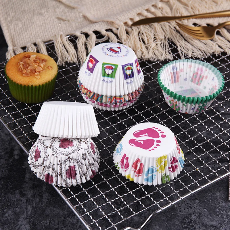 100 шт Красочные Бумага торт форма для порционного кекса выпечки кексов коробка