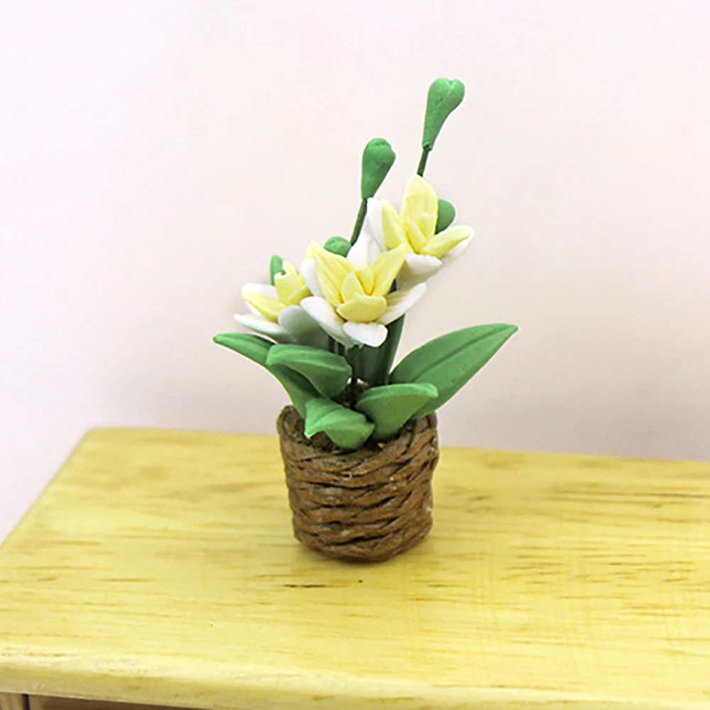 Миниатюрные аксессуары для кукольного домика миниатюрное Горшечное растение с