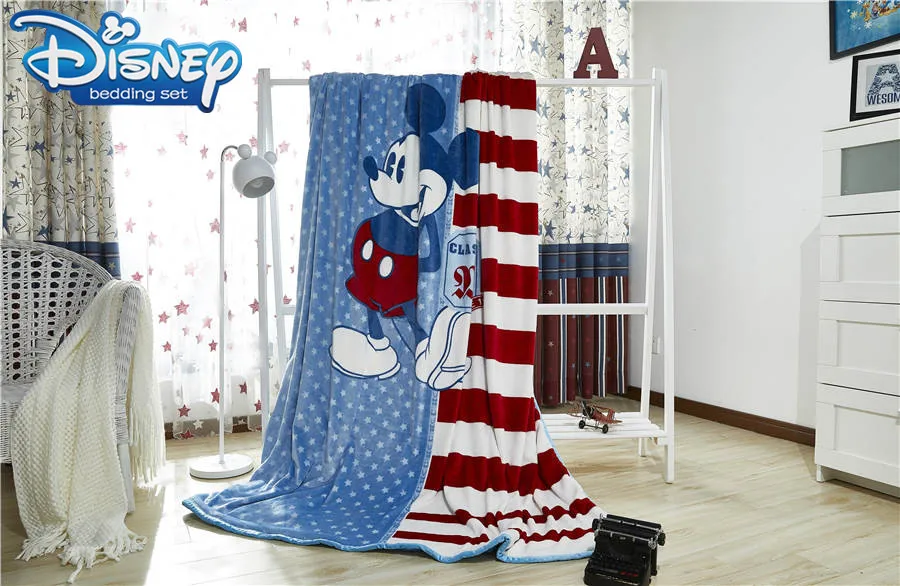 Одеяло в полоску с Микки Маусом 200x230 см|mickey mouse blanket|blanket softkids blanket |