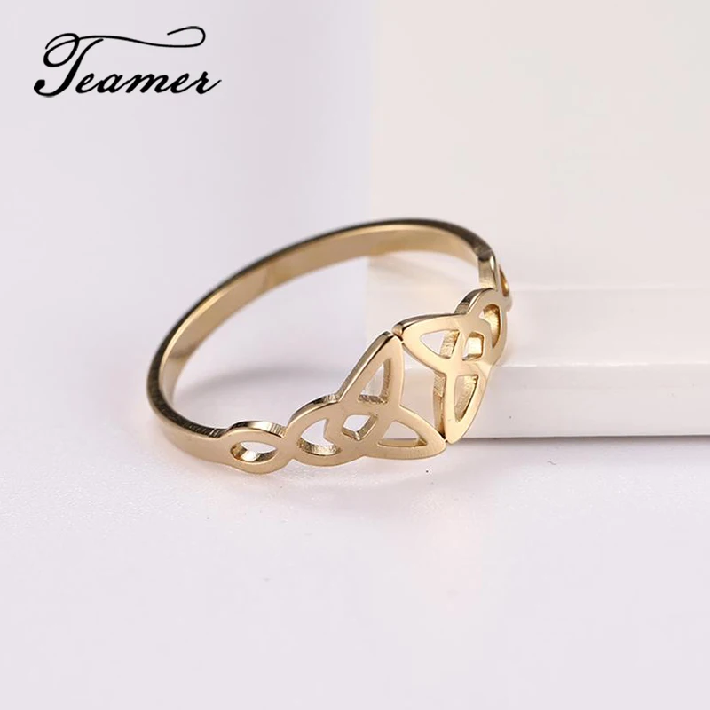 Teamer Viking ирландское кольцо с узлом для селтиков троица парные кольца из