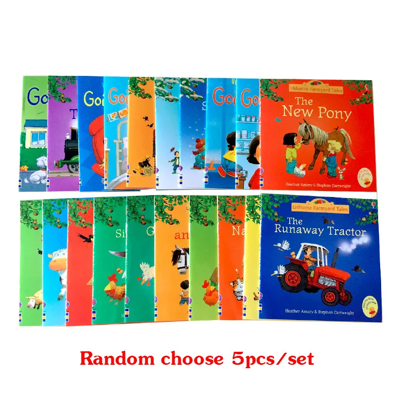 Случайный выбор 5 шт./компл. 15x15 см Лучшие книги с картинками для малышей